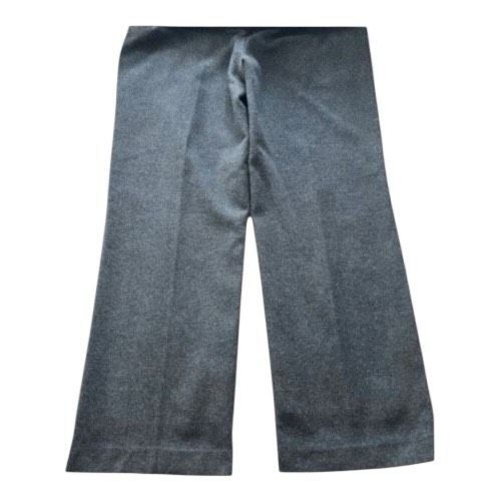 L.L. Bean Women Tweed Gray 100% Cotton Trouser Pants High Rise Size 12 Petite - Picture 6 of 12